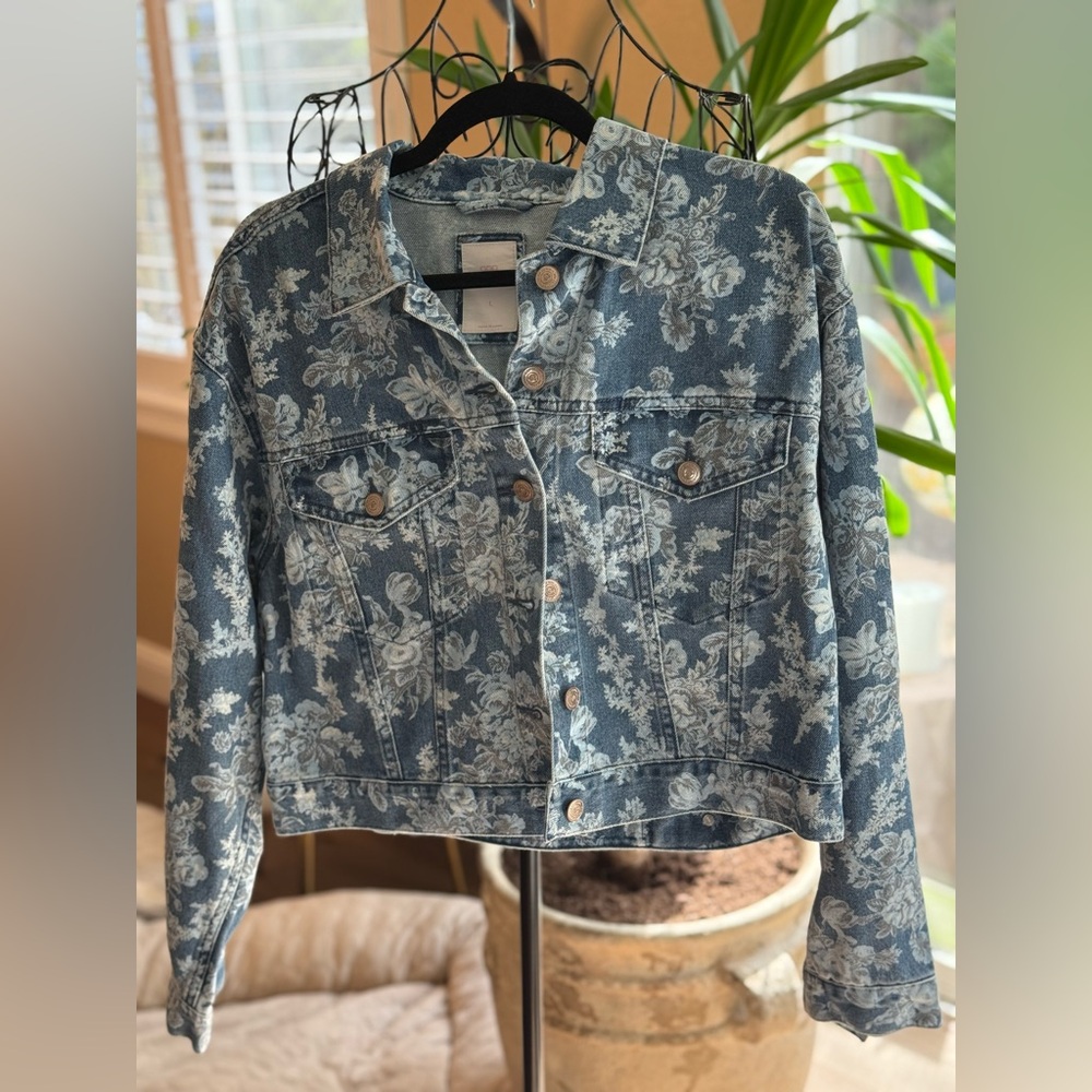 Gap x LoveShackFancy Floral Icon Denim Jacket